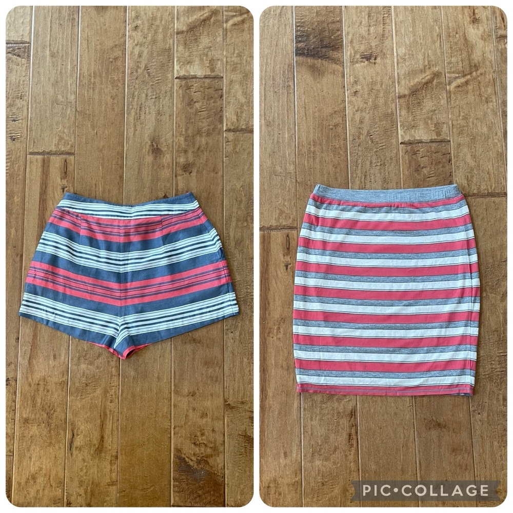 Max studio mini skirt and BP shorts.